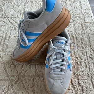 Adidas gazelle bold gum blue shoe